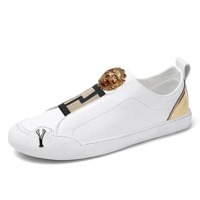 Four seasons casual shoes men's continental station British casual foot cover low tide luxury small white shoes daily casual sho - Clikcy