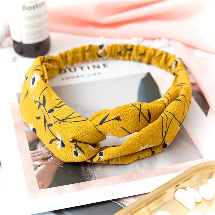 2024 Fashion Women Girls Bohemian Hair Bands Print Headbands Vintage Cross Turban Bandage Bandanas HairBands Hair Accessories - Clikcy