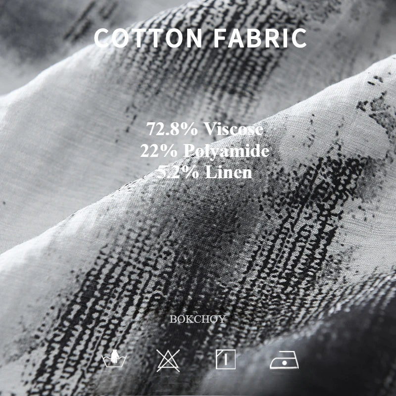 2025 Spring Summer New Vintage Tie-dye Printed Short Sleeve Shirts for Men Clothing Turn-down Collar Male Shirts CM8136 - Clikcy