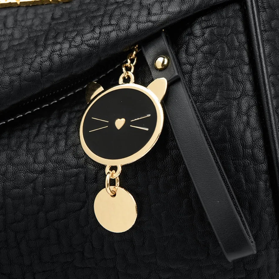 New Luxury Design Leather Women Backpack Casual School Bag for Teenager Girls Travel Back Pack Ladies Bagpack Mochilas Sac A Dos - Clikcy