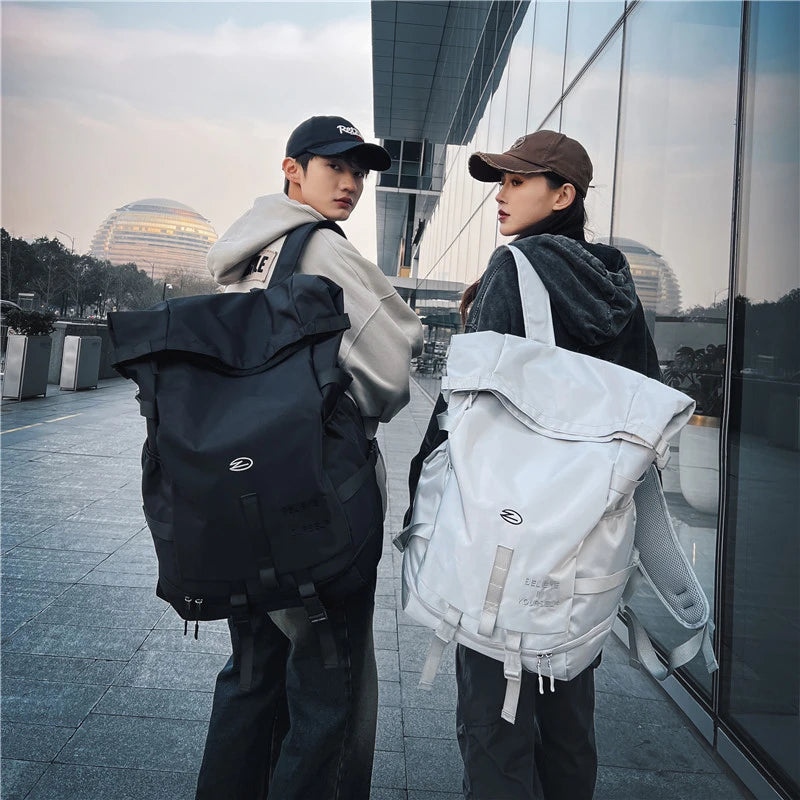 High Street Backpack for Men Women New Streetwear Bags Fashion Backpack Outdoor Leisure Unisex Couple Large Capacity Backpacks - Clikcy