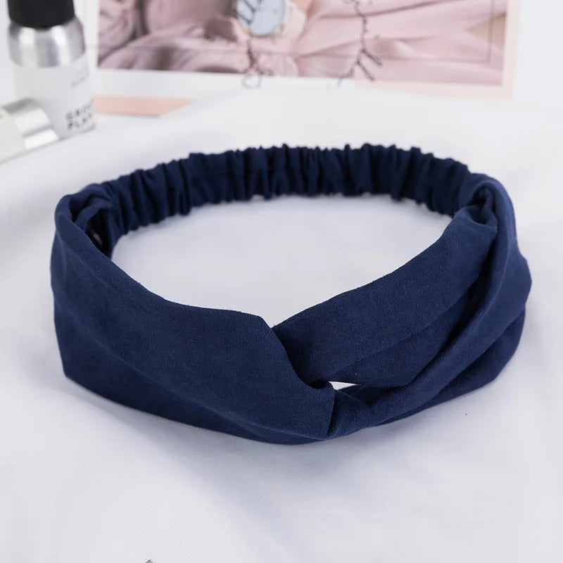 2024 New Design Fashion Women Summer Style Headbands Bohemian Girl Cross Turban Bandage Bandanas Hairbands Hair Accessories