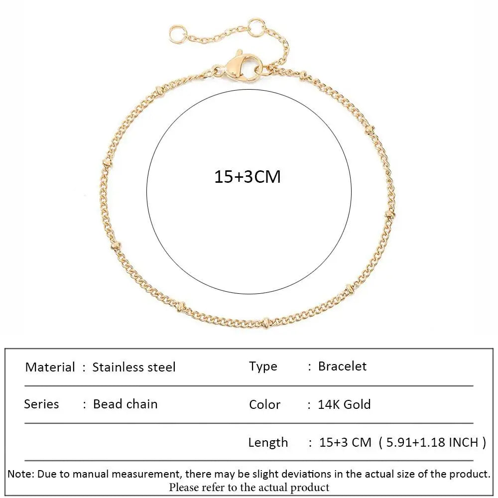 SUNIBI Classic Snake Chain Bracelets for Women Trend  Fashion Stainless Steel Cuban Chain Bracelet Trendy Woman Gifts Jewelry