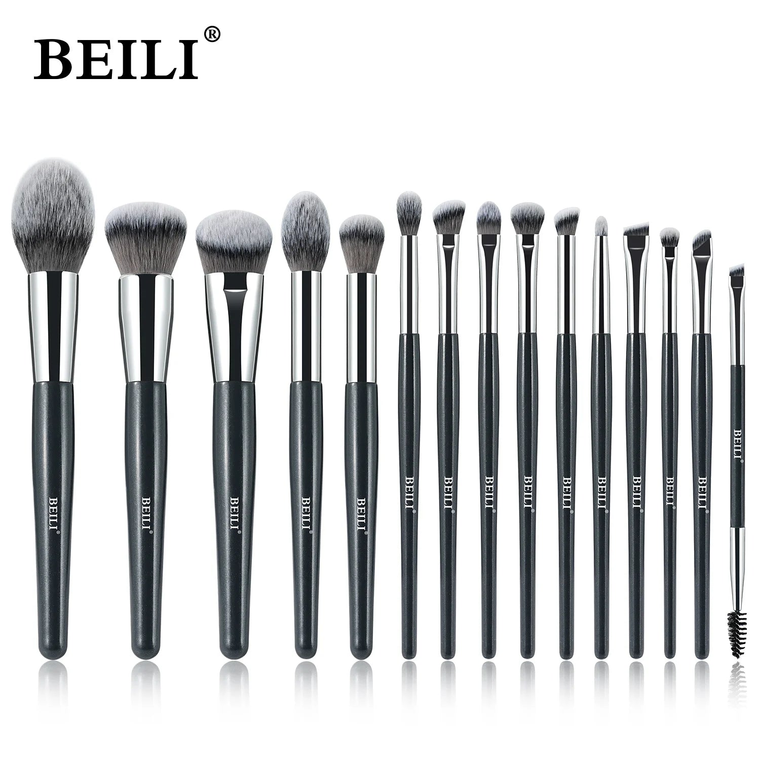 BEILI Professional Makeup Brushes 9/15/30Pcs for Foundation Contour Eyeshadow Blending Synthetic Hair Cosmetics Brush Set - Clikcy