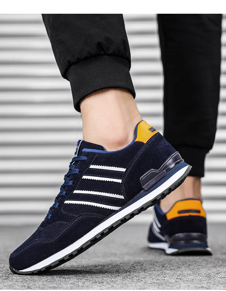 Artificial Leather Men Causal Shoes Male Spring Men Casual Light Shoes Sneakers Lac-up Flats Breathable Outdoors Sapato - Clikcy