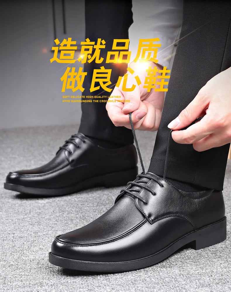 Mens Dress Shoes Men's Formal Original Leather Italian Skin Shoes for Men Elegant Casual Business Luxury Social Male Shoe - Clikcy
