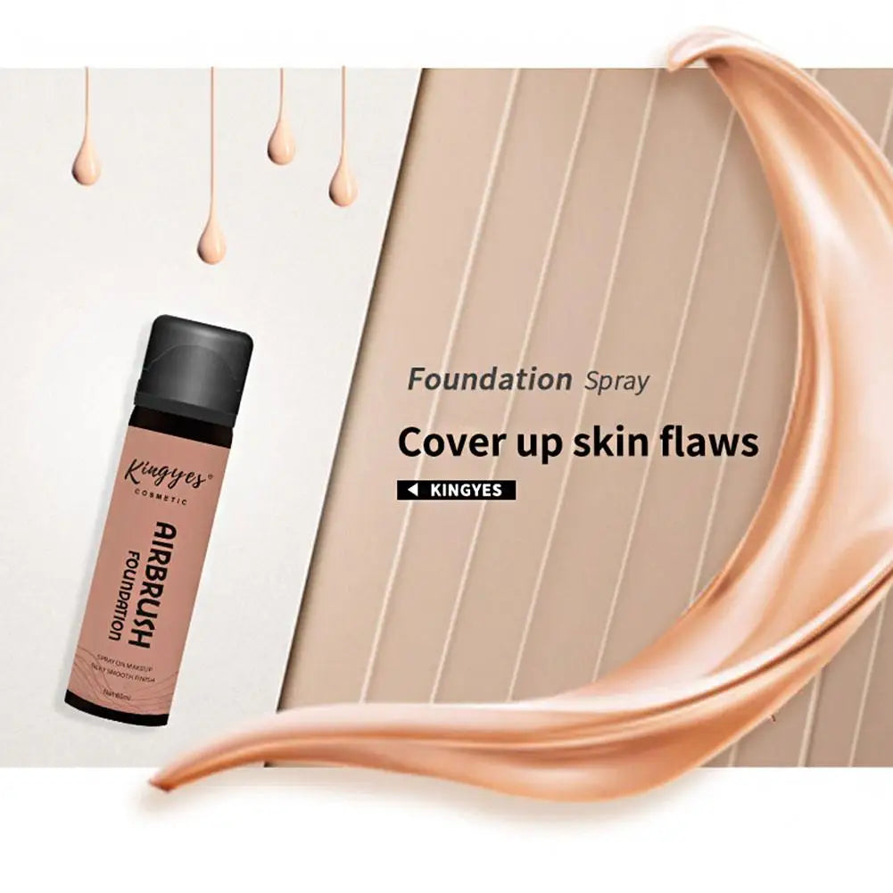 Airbrush Spray Foundation Full Coverage Oil Control Liquid Foundation Face Correcting Toner Matte Moisture Brighten Concealer - Clikcy
