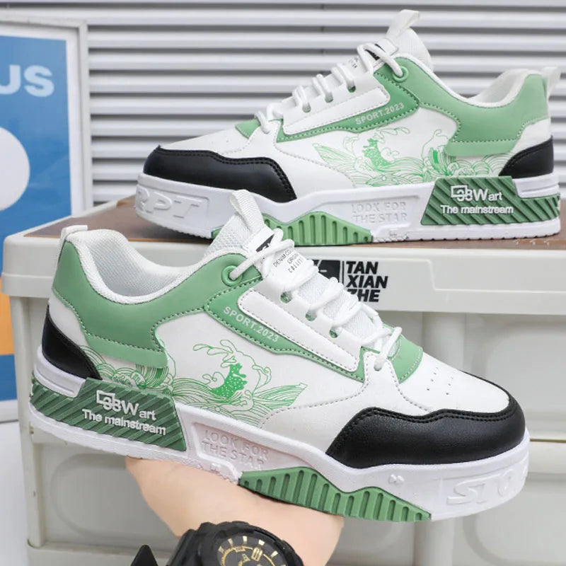 Skateboarding Shoes for Men Male Running Breathable Sports board White Shoes Sneakers Men Shoes Brand Casual Shoes for Men - Clikcy