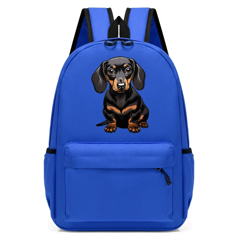 Fashion Children's Backpack Cartoon Dachshund Dog Graphic School Bag Kids Boys Girls Kindergarten Student Schoolbag Back Pack - Clikcy