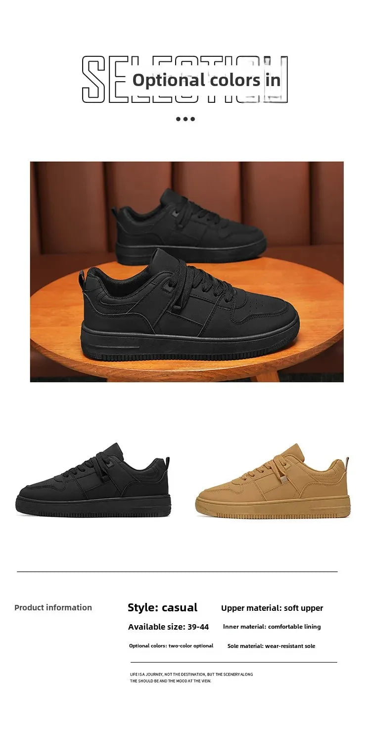 Men's Breathable Spring Summer Casual Shoes Student Fashion All-Match Lightweight Sporty Board Shoes Comfortable Rubber Sole