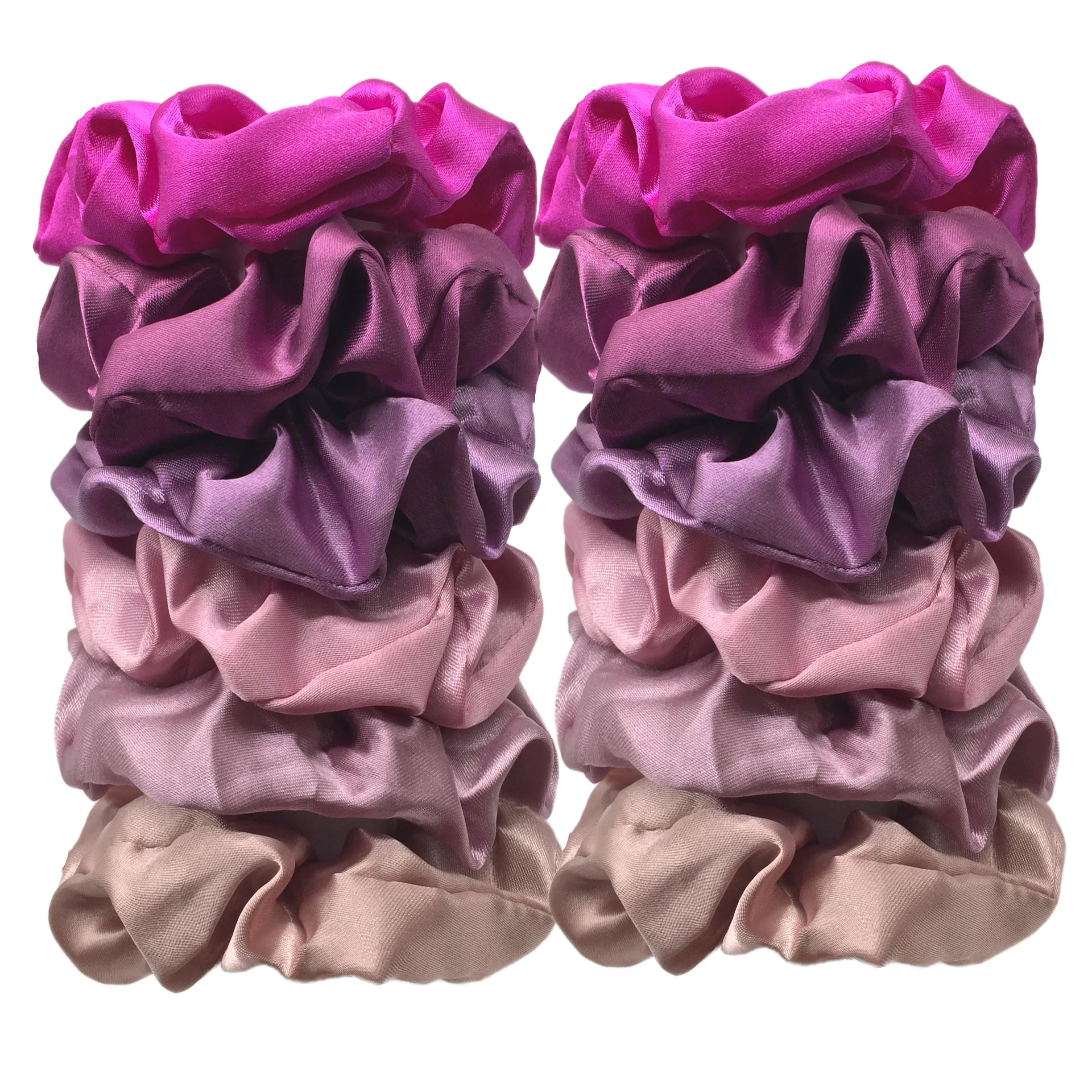 12PCS Soft fashion Satin Colorful Intestine Hair Band Hair Accessories hair scrunchies Headwear For Ponytail Cute Causal Women - Clikcy