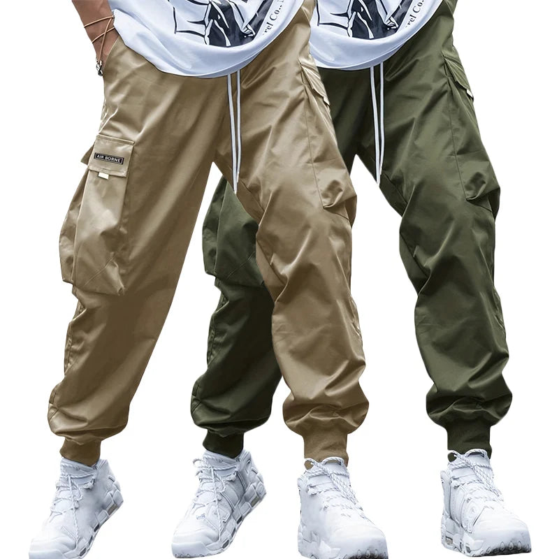 Fashion Lightweight Cargo Pants Summer Breathable Casual Sweatpants 2/1Pcs Hip-Hop Drawstring Trousers Outdoor High Street Pants - Clikcy