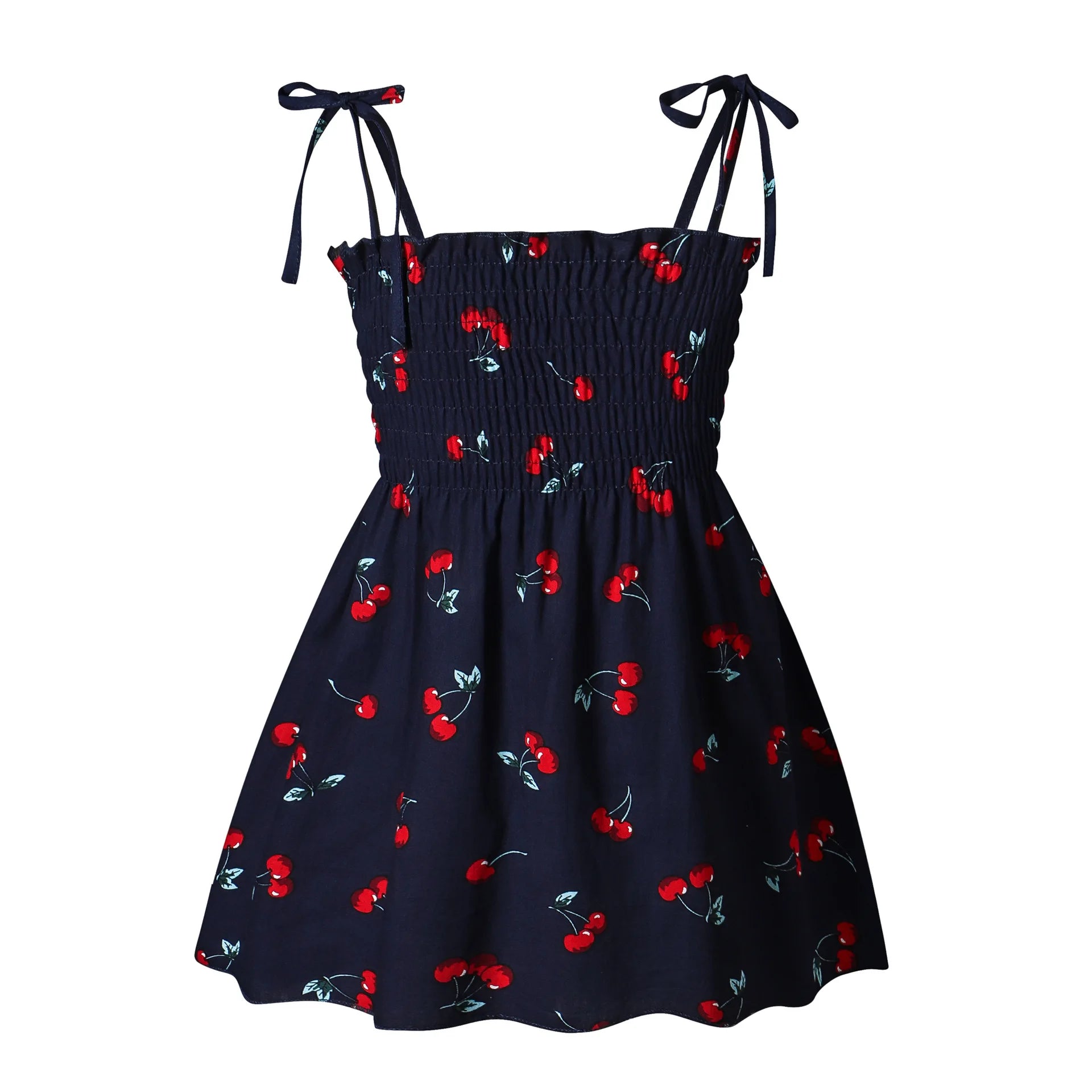 2025 Summer Girls Pure Cotton Print Dress For 2-6Years Children Fashion Floral Dress Kids  Suspenders Dress Casual Sundress - Clikcy