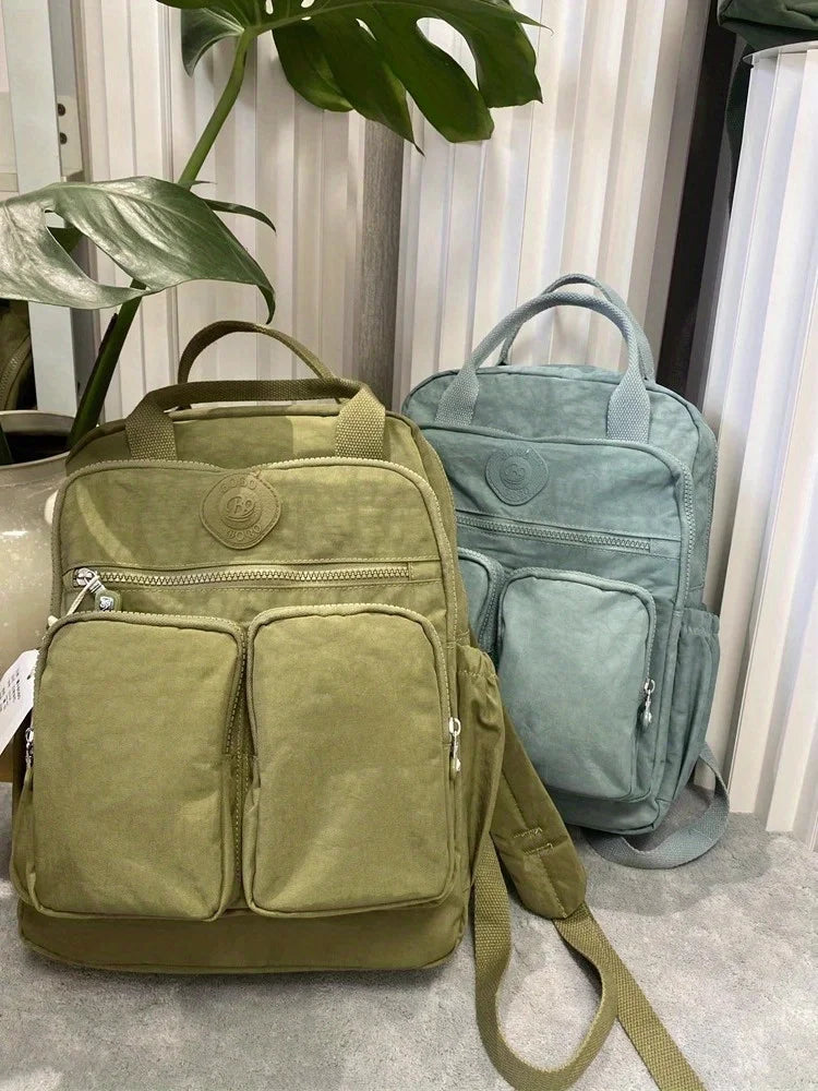 Large Capacity Backpack for Women Multi-pockets Nylon Women's Bag Causal Waterproof School Bags Laptop Backpack Stylish Backpack - Clikcy