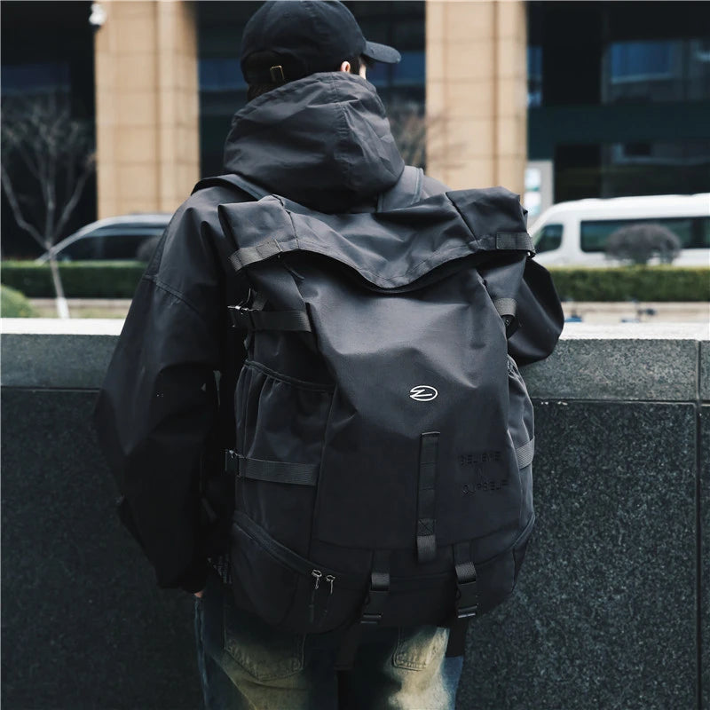 High Street Backpack for Men Women New Streetwear Bags Fashion Backpack Outdoor Leisure Unisex Couple Large Capacity Backpacks - Clikcy