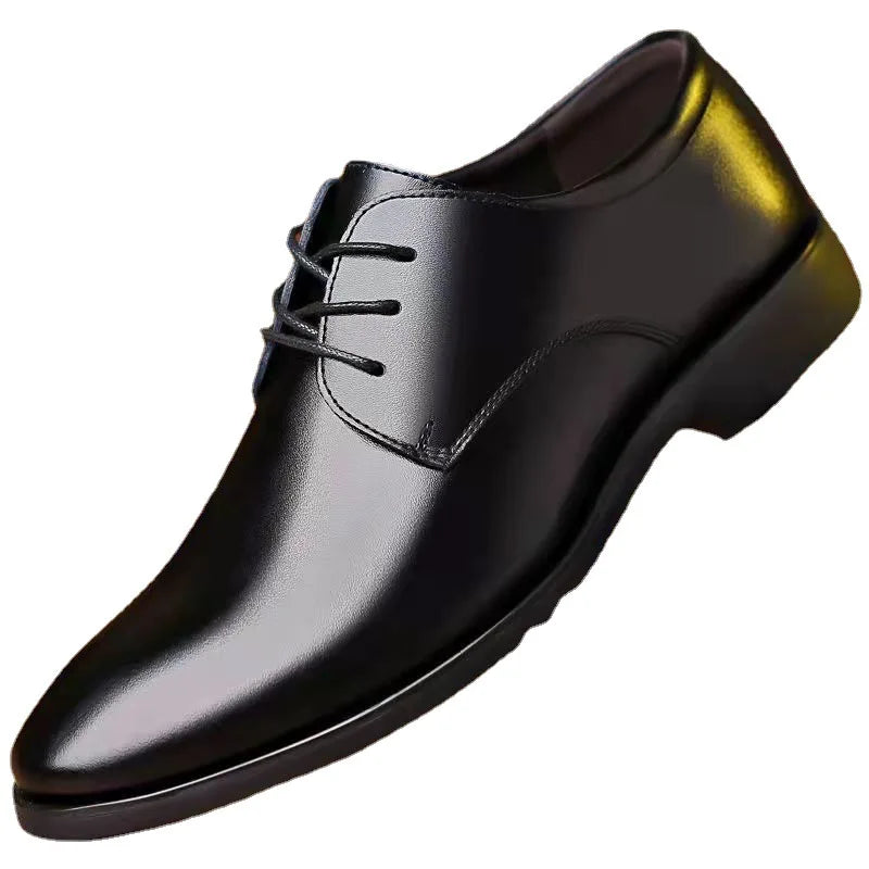 Spring and Autumn British Casual Business Formal Leather Shoes Men Shoes Heightening Single Shoes Shoes Casual Shoes Suit - Clikcy