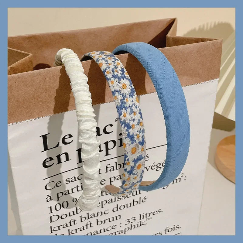 3/5/6/7pcs Sweet Hairbands for Women Girls Multicolor Pearl Floral Hair Hoops Headbands Headdress Korean Hair Accessories Sets - Clikcy