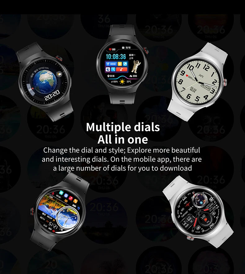 2025 New Smart Watch Men For Huawei Watch 4 Pro 360*360 HD Screen Heart rate Bluetooth Call Health Monitoring Sports Smartwatch - Clikcy