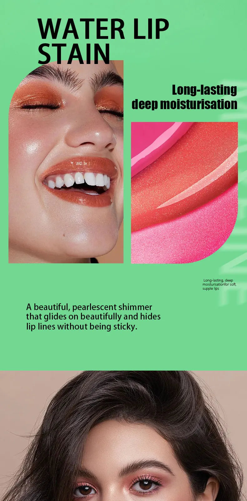 Lip Gloss Waterproof Long-term Moisturizing Non-stick Cup Non-fading Liquid Green Packaging Lip Gloss Cosmetics - Clikcy