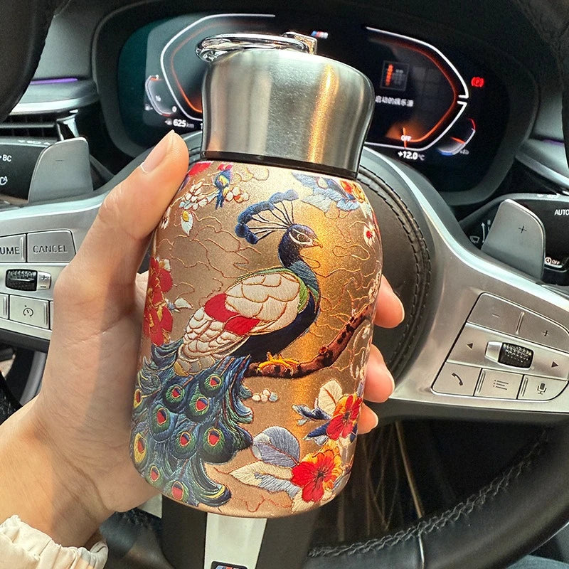 300ml Portable 304 Stainless Steel Insulated Cup Double Wall  Coffee Mug Leak-Proof Mini Water Bottle Outdoor Travel Office - Clikcy