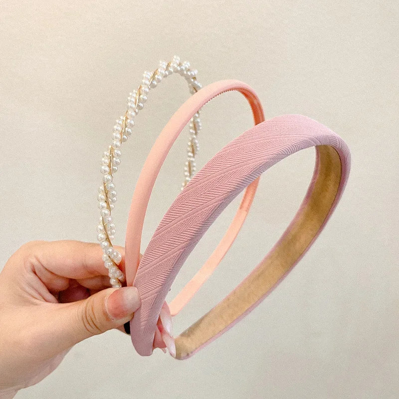 3/5/6/7pcs Sweet Hairbands for Women Girls Multicolor Pearl Floral Hair Hoops Headbands Headdress Korean Hair Accessories Sets - Clikcy