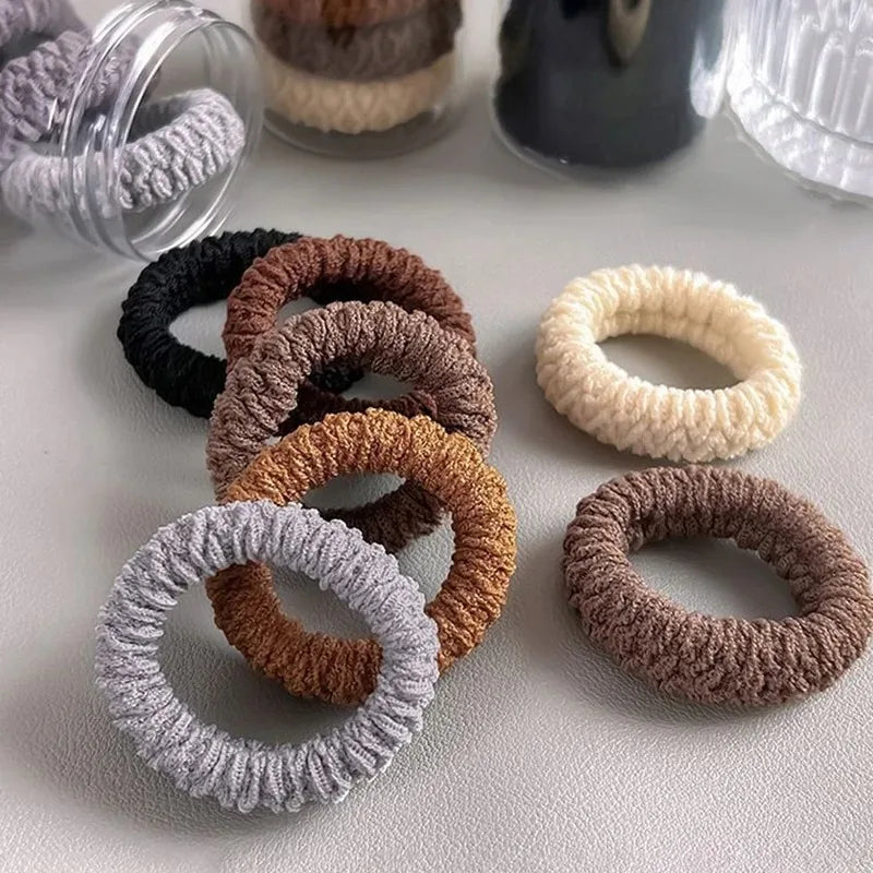 6PCS New Fashion Boutique Simple Thicken Ponytail Holders Rubber Band  Elastic Hair Bands Women Girls Hair Accessories Headwear - Clikcy