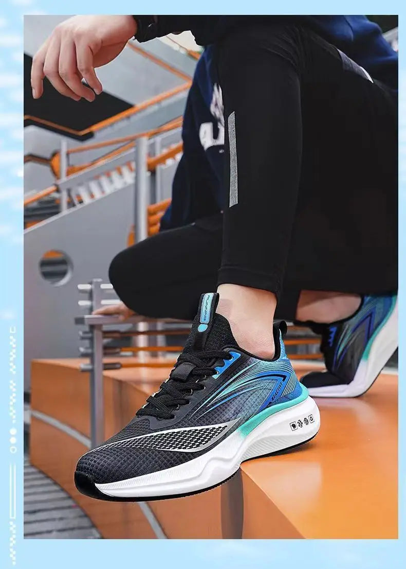 Men's Sports Shoes Men's Soft-soled Running Shoes Mens Trendy, Comfortable and Casual Shoe Mens Mesh Breathable Sports Shoe - Clikcy