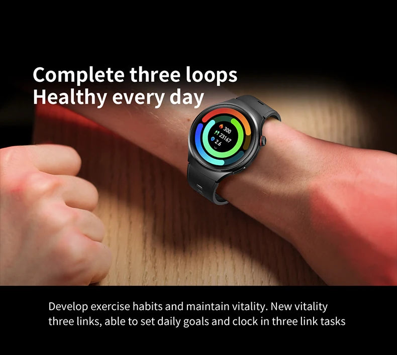 2025 New Smart Watch Men For Huawei Watch 4 Pro 360*360 HD Screen Heart rate Bluetooth Call Health Monitoring Sports Smartwatch - Clikcy