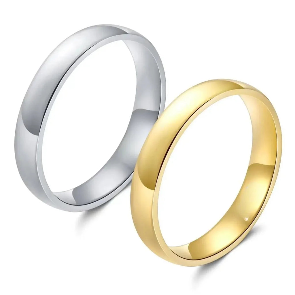 Gold Plated Ring Colour Fashion Women's Simple Couple's Wedding Ring Engagement Jewellery Gift - Clikcy