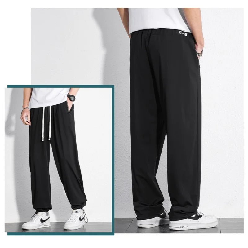 Tall Clothes Men's Pants Extra Long Length Summer Trouser Male Ice Silk Sport Inseam 36 190 Cm 120 115 Leg 110 120cm 115cm 105 - Clikcy