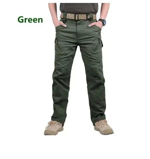 Mens Waterproof Cargo Pants Elastic Multiple Pocket SWAT Combat Trousers Outdoor Joggers Pant Tactical Hiking Hunting Pants Men - Clikcy