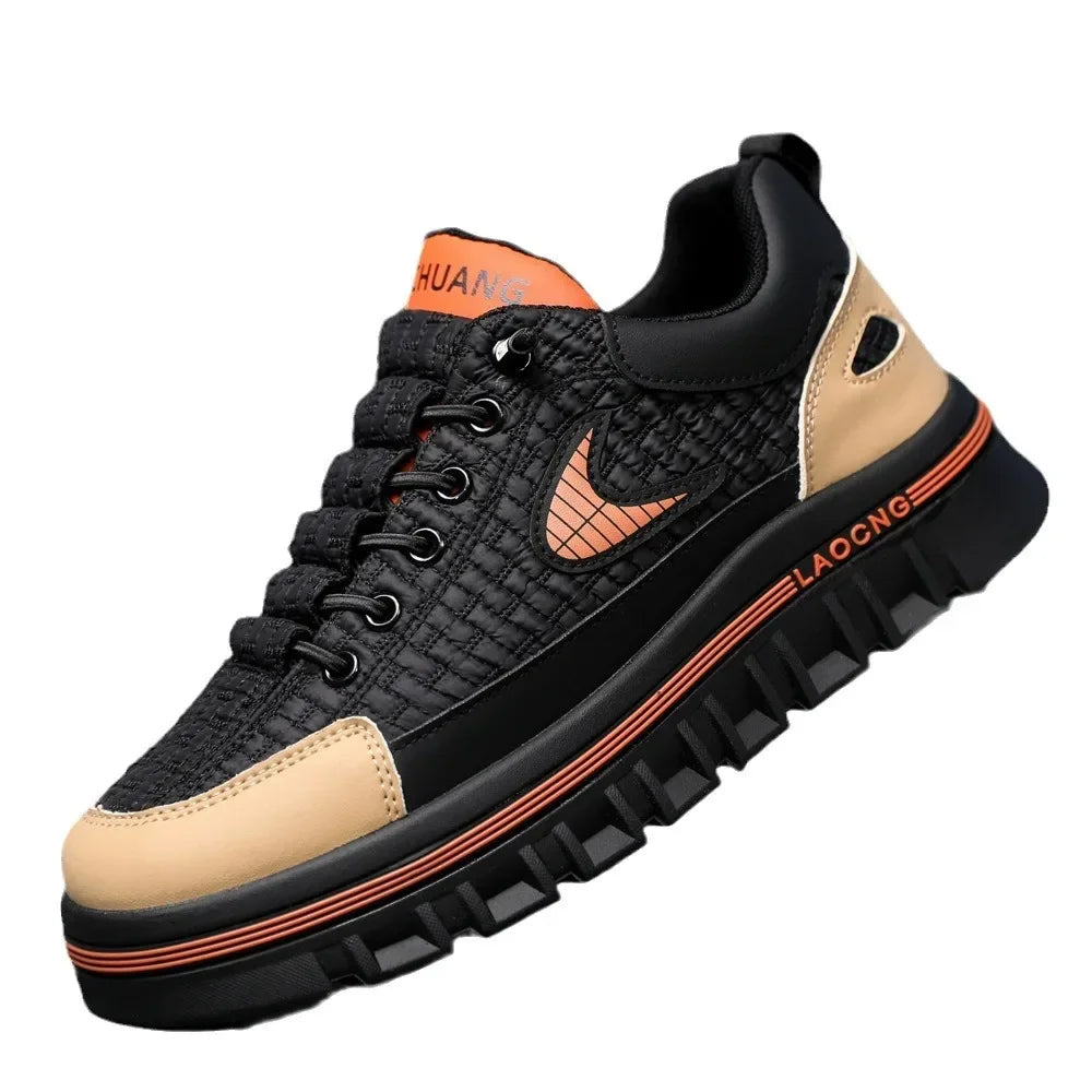 Spring and Autumn paragraph Men Chunky Sneakers Fashion Non-slip  Men's Sneakers comfortable Casual Board Shoe