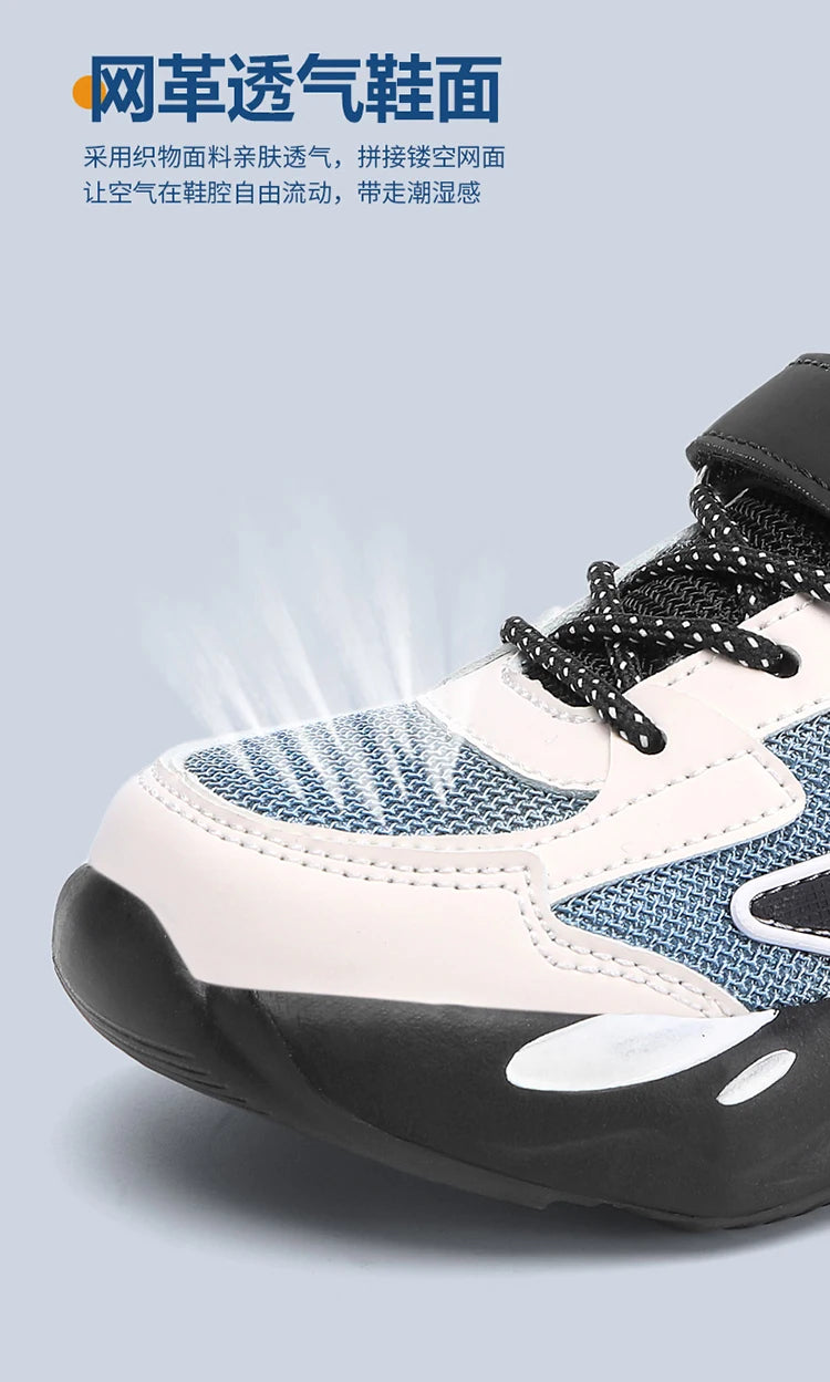 Kids' Sneakers Children Casual Sports Shoes for Boys Breathable Summer Mesh Kids Hook&Loop Students Girls School Running Shoes - Clikcy