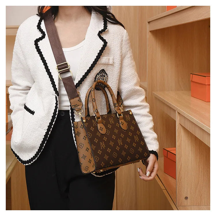 New Women bag Shoulder bag Handbag for women 2025 Crossbody bag pattern PU Portable bucket bag ladies messenger bag - Clikcy