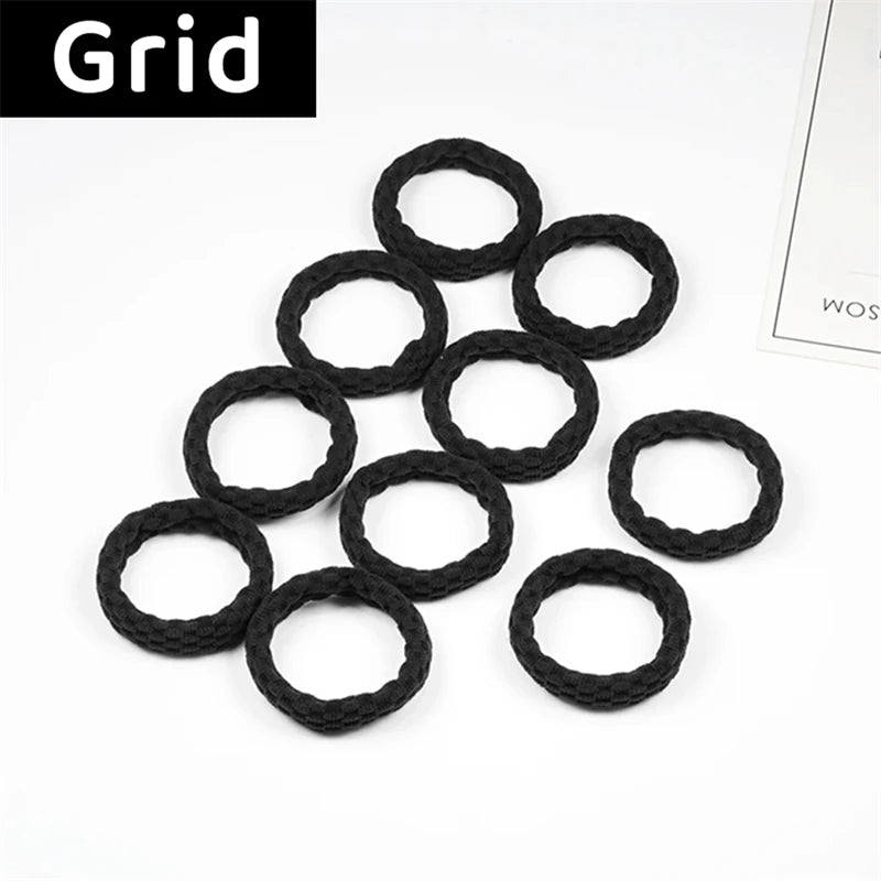 10PCS Women Girls Simple Basic Elastic Hair Bands Ties Scrunchie Ponytail Holder Rubber Bands Fashion Headband Hair Accessories