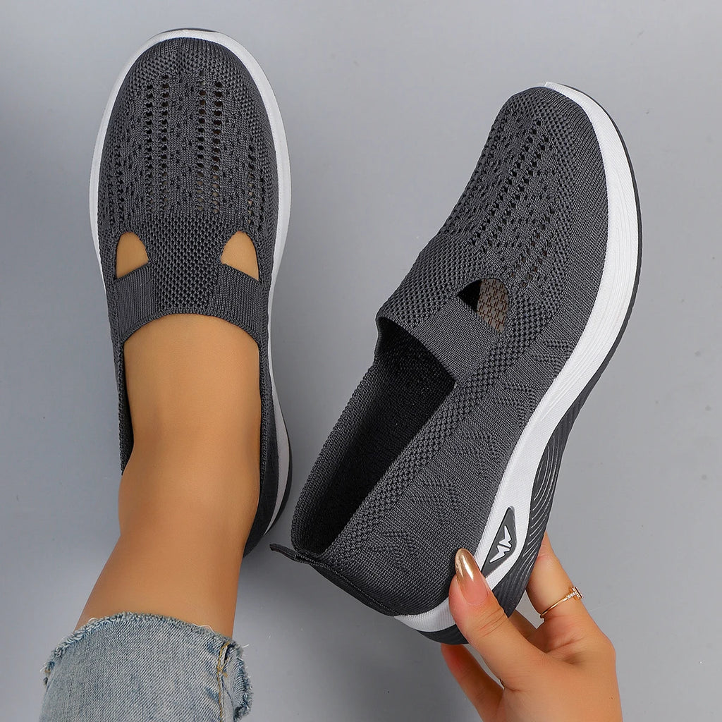 Spring new women's sports shoes, fashionable, breathable, lightweight, non-slip, wear-resistant, casual sports shoes, flat shoes - Clikcy
