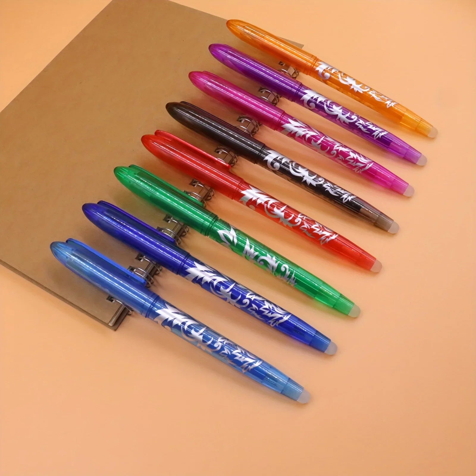 8/4pcs Erasable Gel Pen  Multi-Color0.5mm Tip Painting Writing Drawing School Black Blue Red Pink Orange Green Purple Light Blue - Clikcy