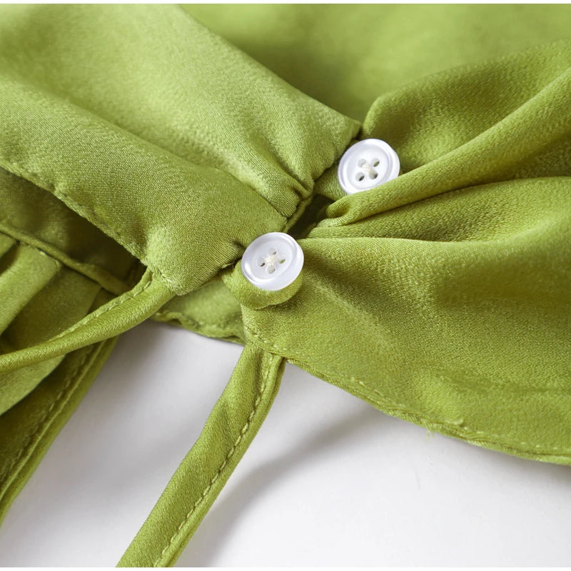 Sexy Satin Ribbon Party Dress Women Elegant Halter Backless Off Shoulder Sleeveless Female Dresses 2024 Summer Solid Robe Gown - Clikcy