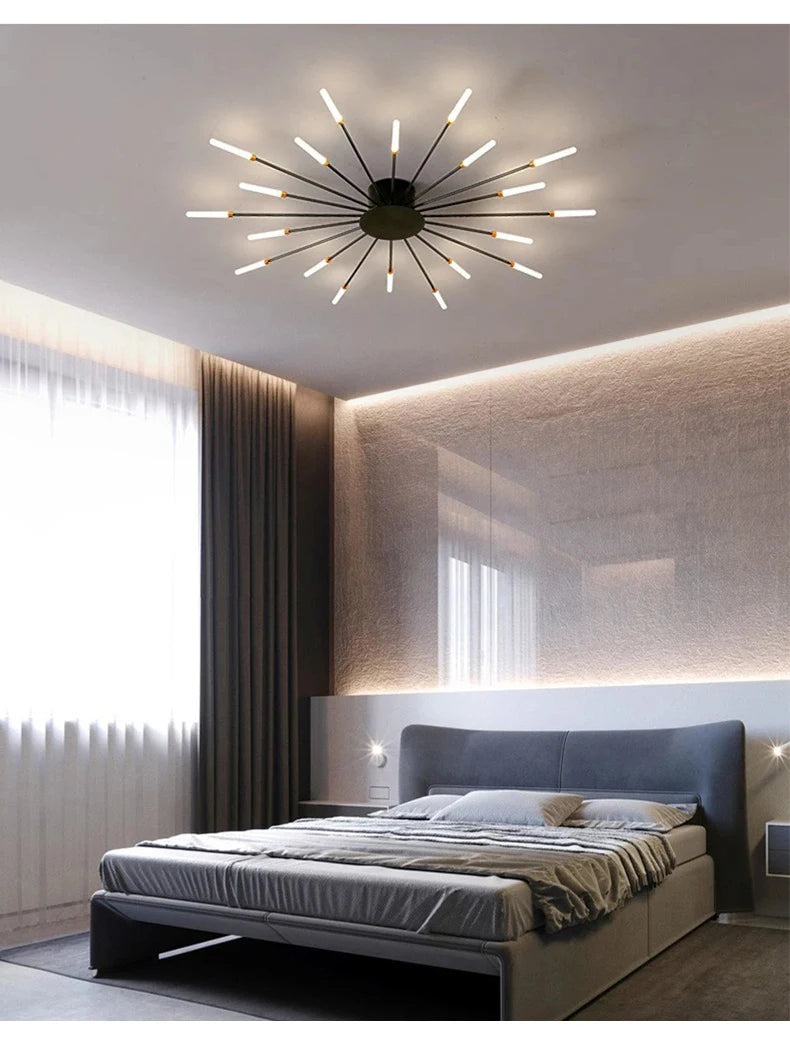 Modern Creativity Fireworks Led Ceiling Lights Living Dining Room Ceiling Chandeliers Lighting Bedroom Luster Lamps Luminaire - Clikcy