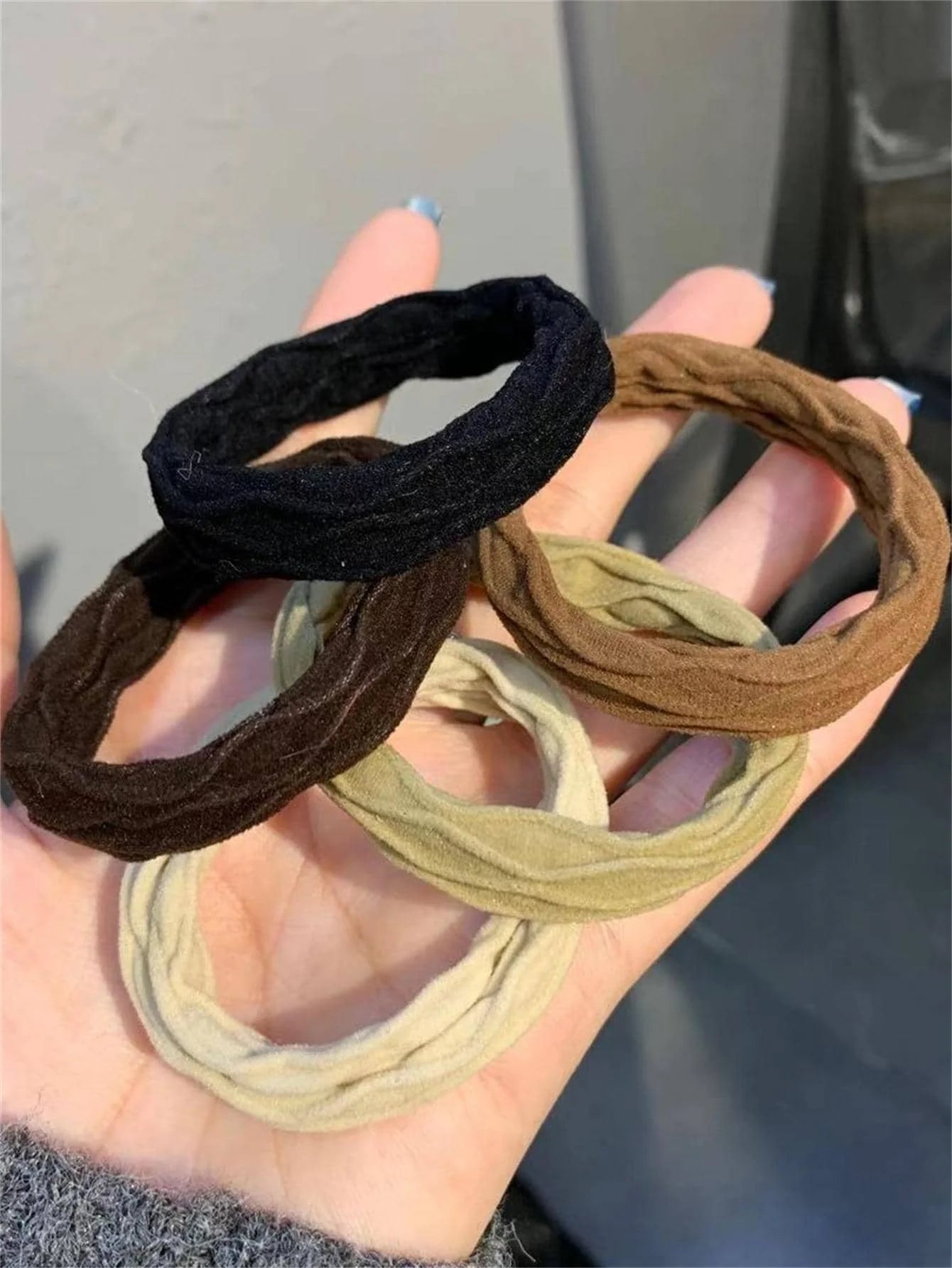 5 scrunchies simple high stretch seam free headband women's hair tie durable high ponytail headwear hair rope holster for compan - Clikcy