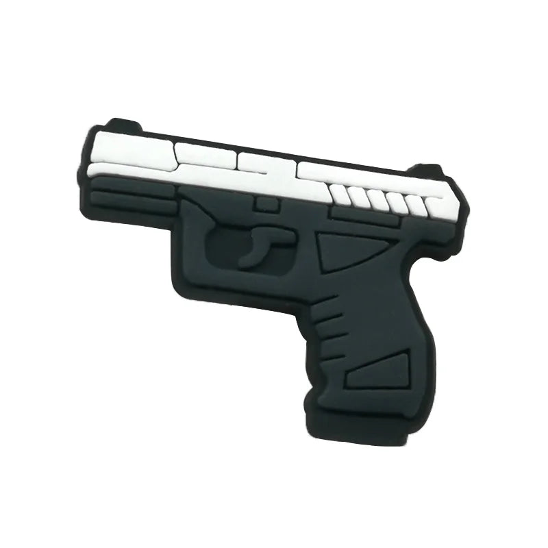 1pcs PVC Trend Style Shoe Charms Gamepad Gun Car for Men Boys Shoe Decorations Accessories Garden Sandals