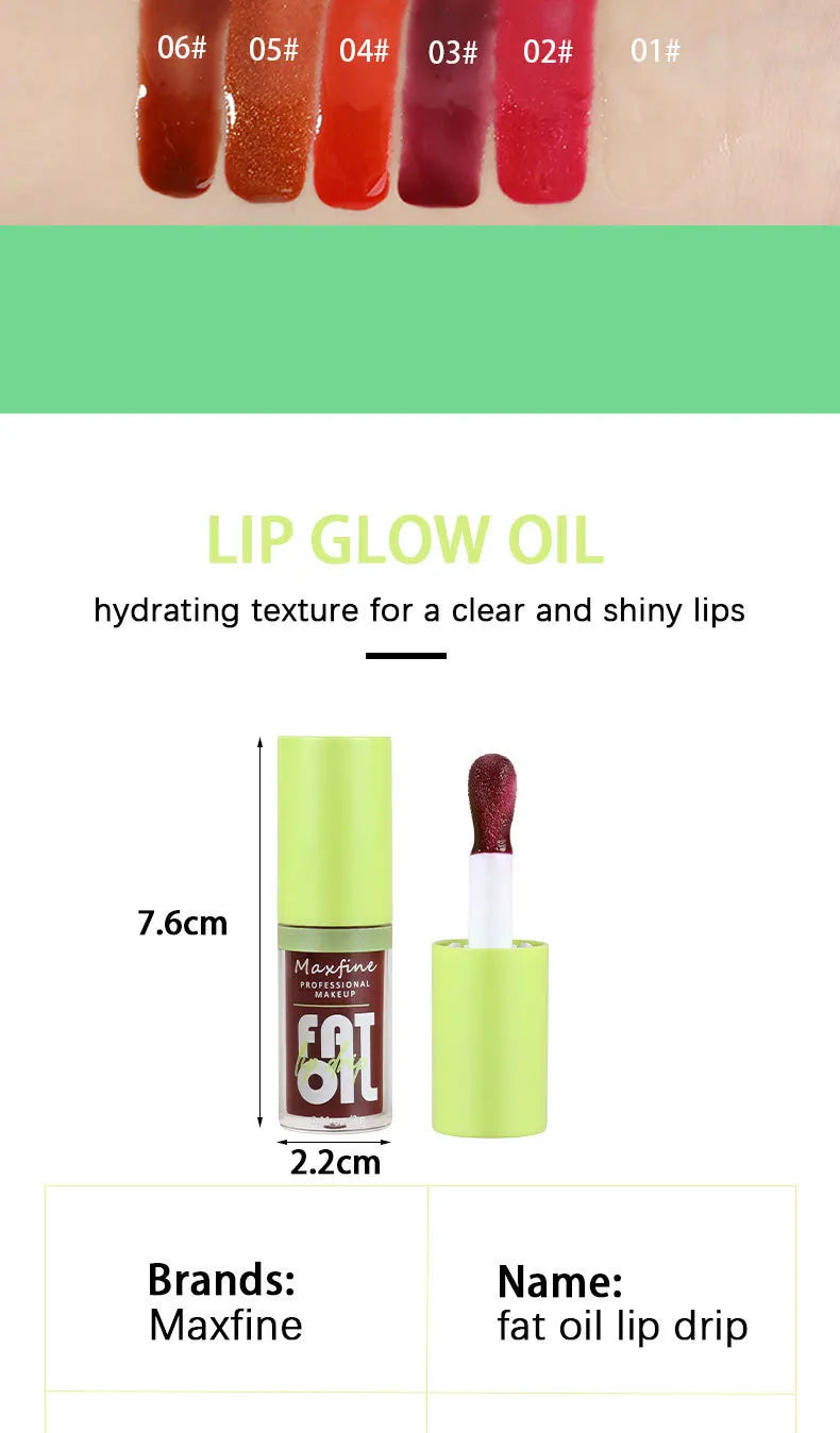Lip Gloss Waterproof Long-term Moisturizing Non-stick Cup Non-fading Liquid Green Packaging Lip Gloss Cosmetics - Clikcy