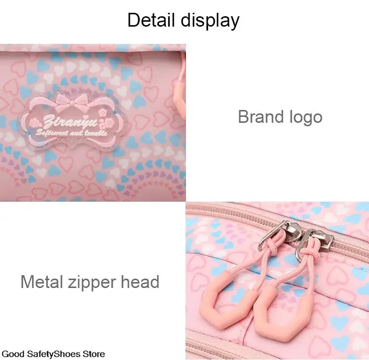 Rolling School Bags for Girls Backpack Children Waterproof School Backpacks with Wheels Middle School Trolley Luggage Back Pack - Clikcy