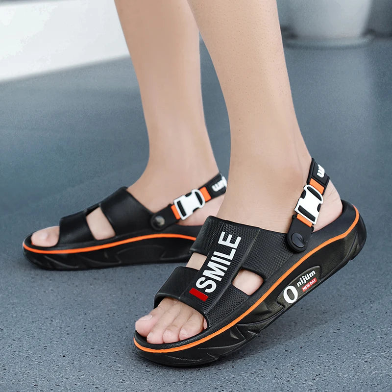 2025 New Men's Massage Slippers Indoor Outdoor Sandals Beach Comfortable Soft Slides Clogs Casual Shoes Men Women Home Slippers - Clikcy