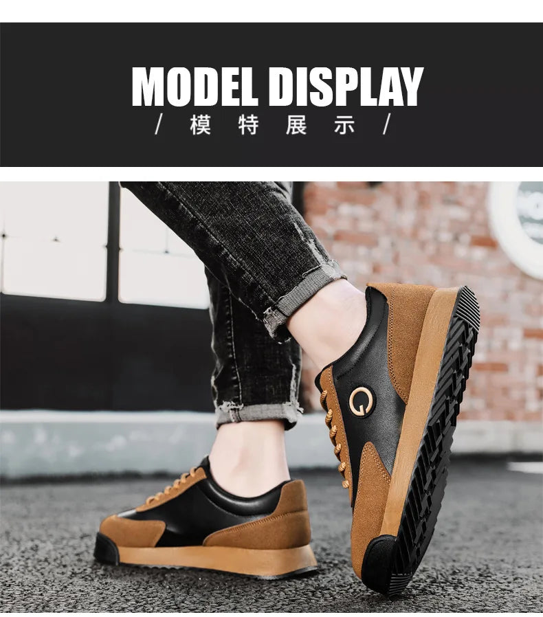 Luxury Men's Casual Shoes 2024 New High Quality Leather Shoes for Men Fashion Comfortable Sports Shoe Outdoor Men's Tennis Shoes