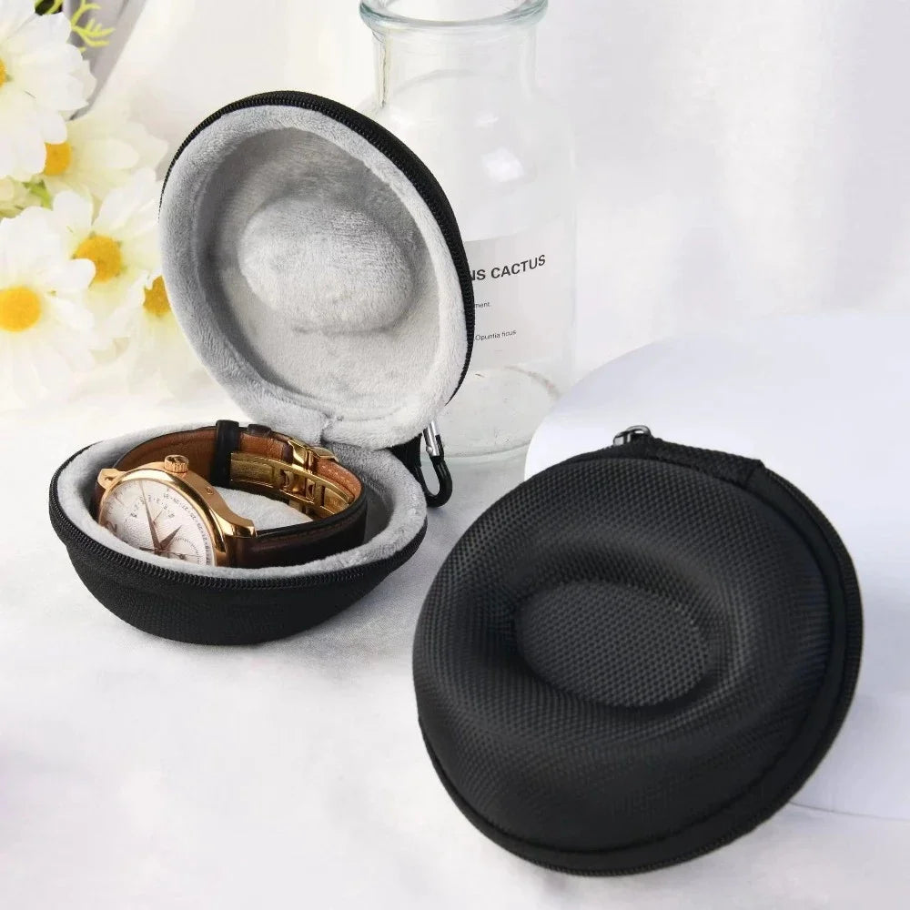 Portable EVA Single Watch Travel Case Watch Storage Organizer Box Watch Holder Waterproof for Smartwatches Zippered Container - Clikcy