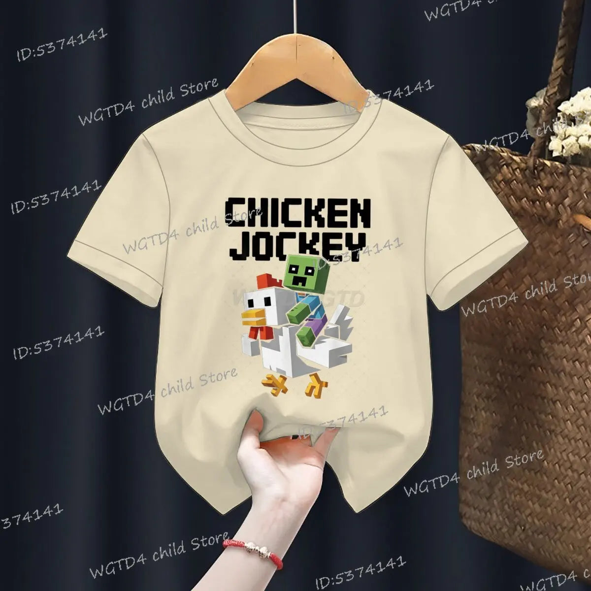 Kids T-shirts Chicken Jockey Cartoon Fashion Clothes Video Game Y2k Design Casual Crewneck Top Tee 2025 Summer Girl Boy T-shirts - Clikcy