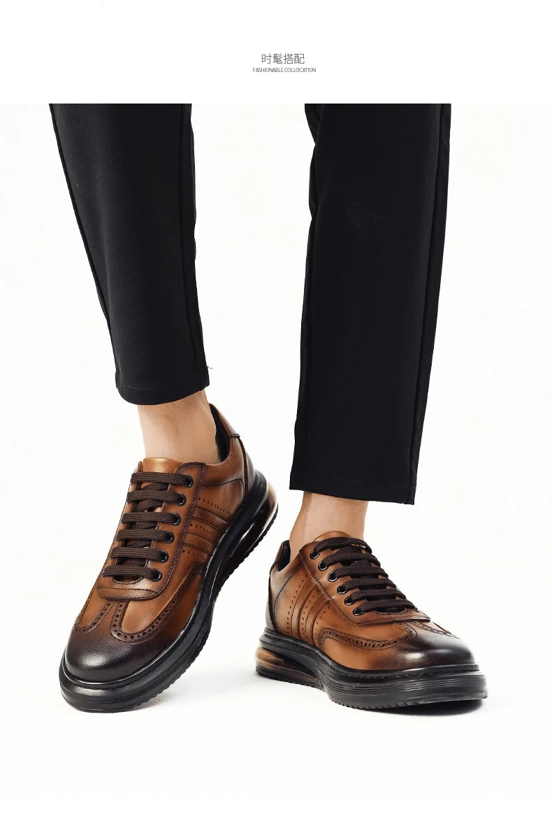 XIMO BULL Autumn Men's Casual Leather Shoes, Quality Men's Casual Sports Shoes, Business Outdoor Shoes, Men's Driving Work Shoes