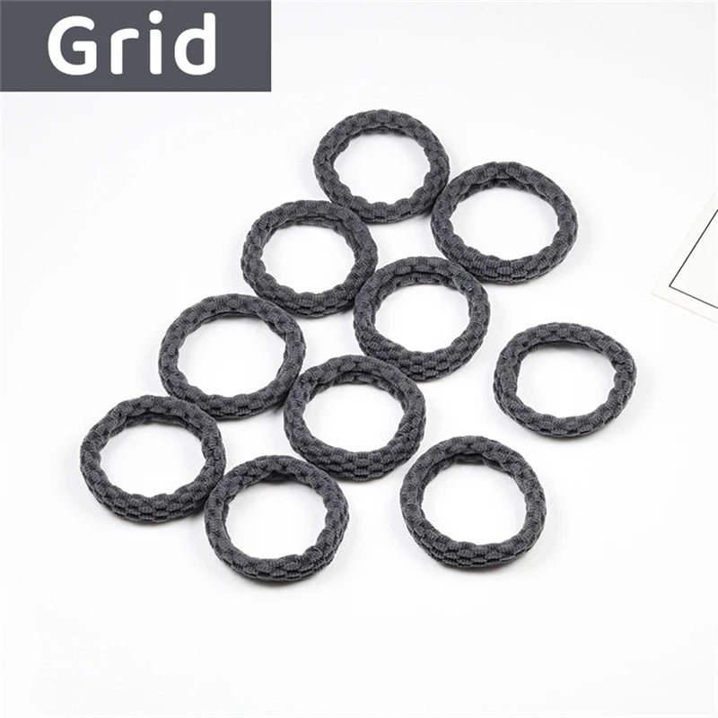 10PCS Women Girls Simple Basic Elastic Hair Bands Ties Scrunchie Ponytail Holder Rubber Bands Fashion Headband Hair Accessories - Clikcy