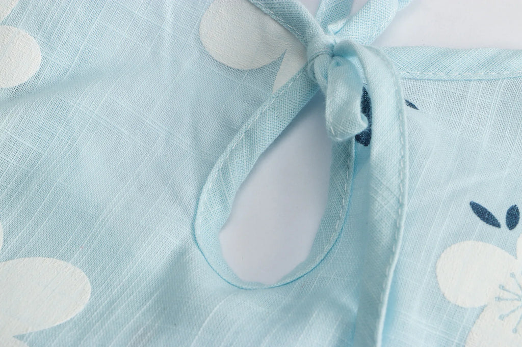 2025 Summer Girl Korean Version Sleeveless Peter Pan Collar Vest Dress Kids Cotton Linen Princess Dress Baby Casual Sundress - Clikcy